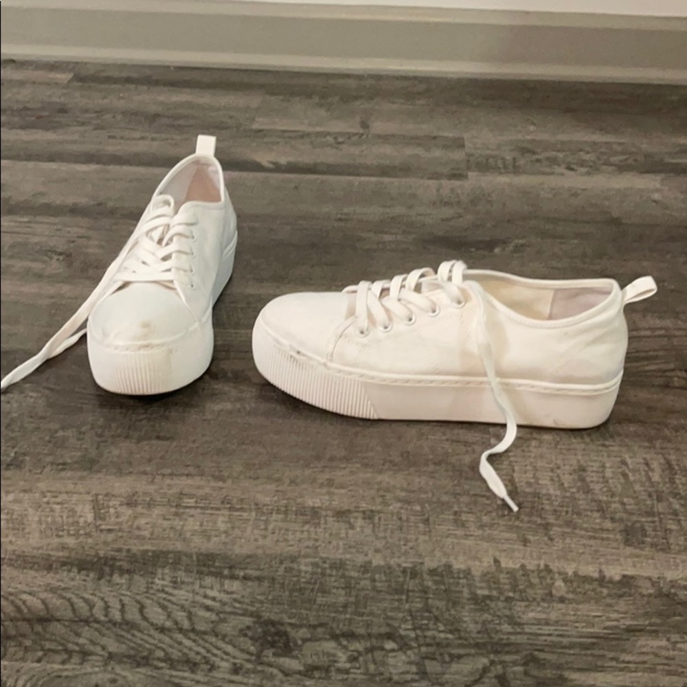 White platform shoes